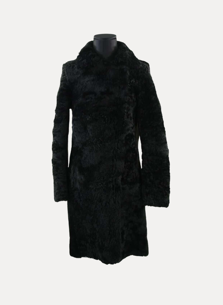 Manteau Sandro noir 100% cuir Taille 36