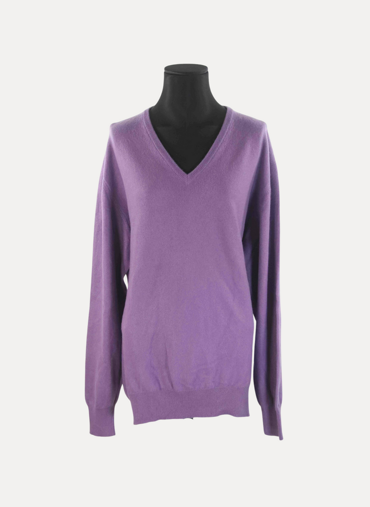 Tricot/Sweatshirt en cachemire  Loro Piana violet. Taille XXL.