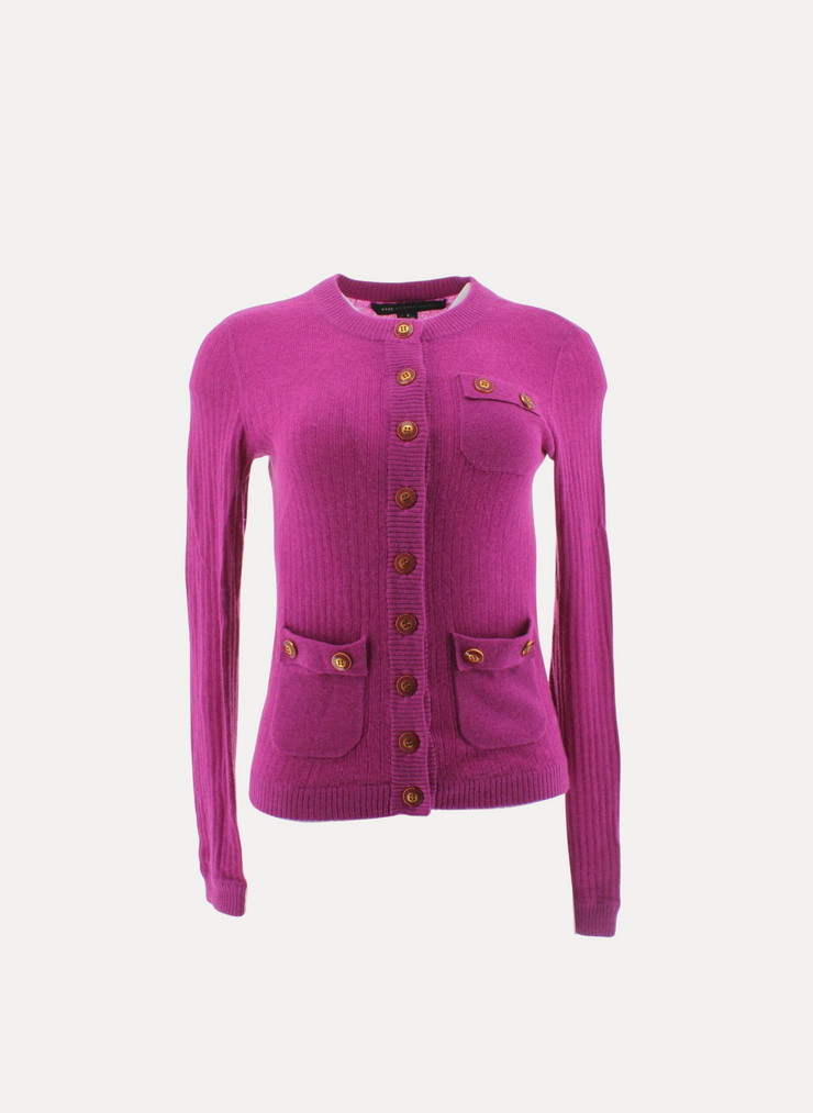 Cardigan Marc By Marc Jacobs violet 100% cachemire S/36