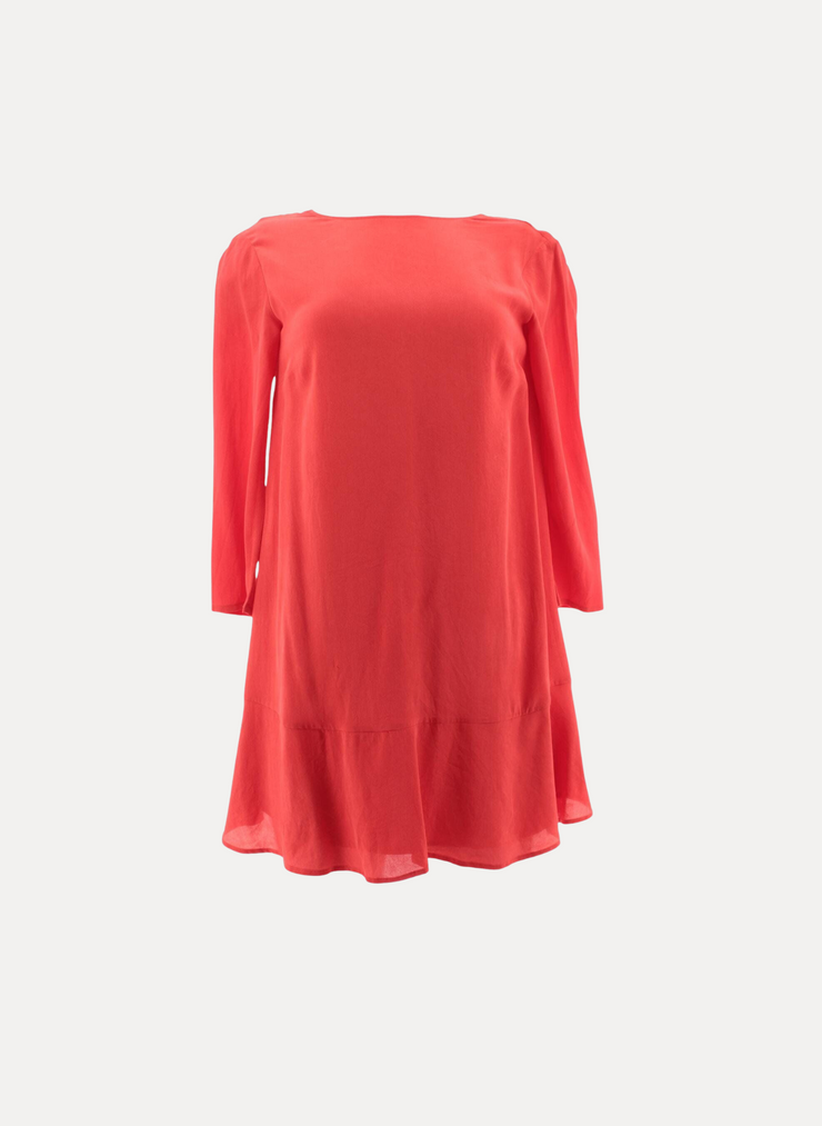 Robe courte en soie rouge Sézane taille 36