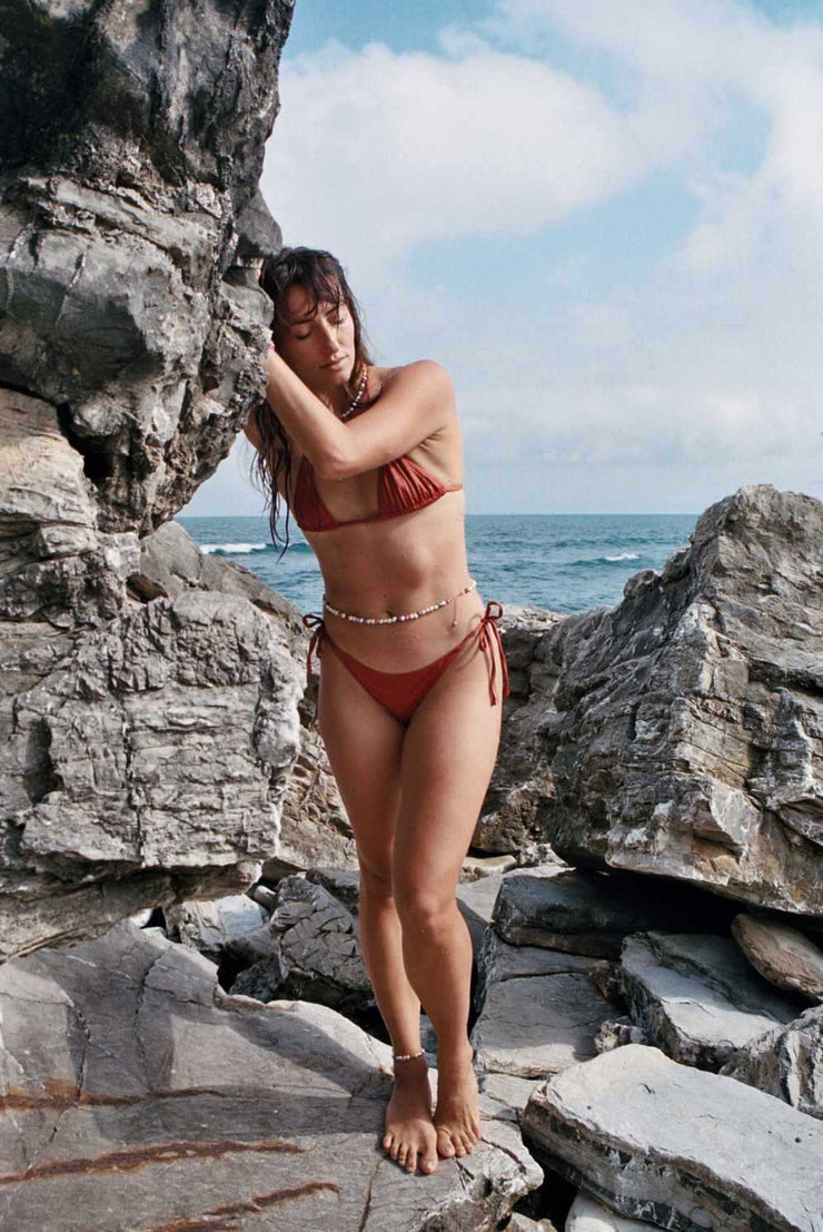 Bas de maillot bikini Marinella terracotta