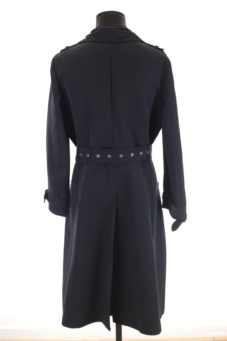 Trench-coat Max Mara bleu. Matière principale polyester. Taille 42.