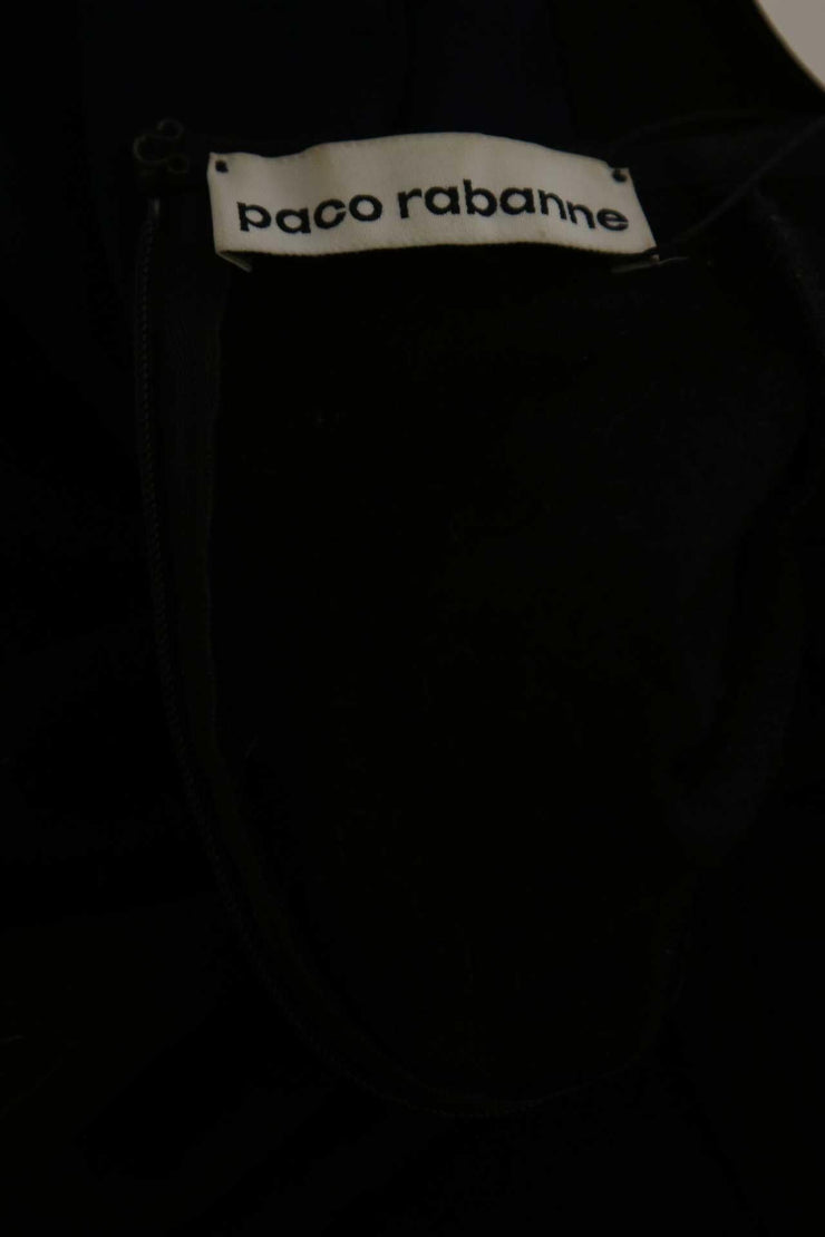Robe Paco Rabanne noir 100% laine S/36