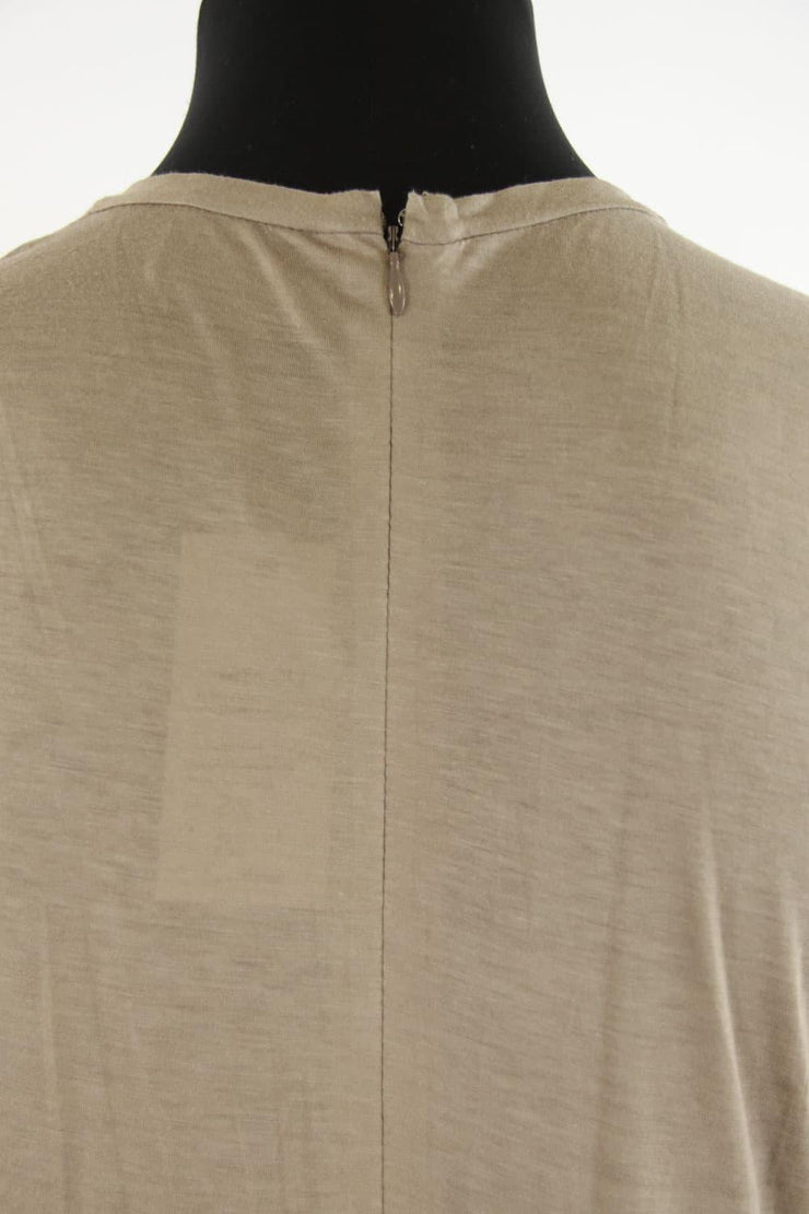 Robe Longchamp beige 100% soie. Taille 38