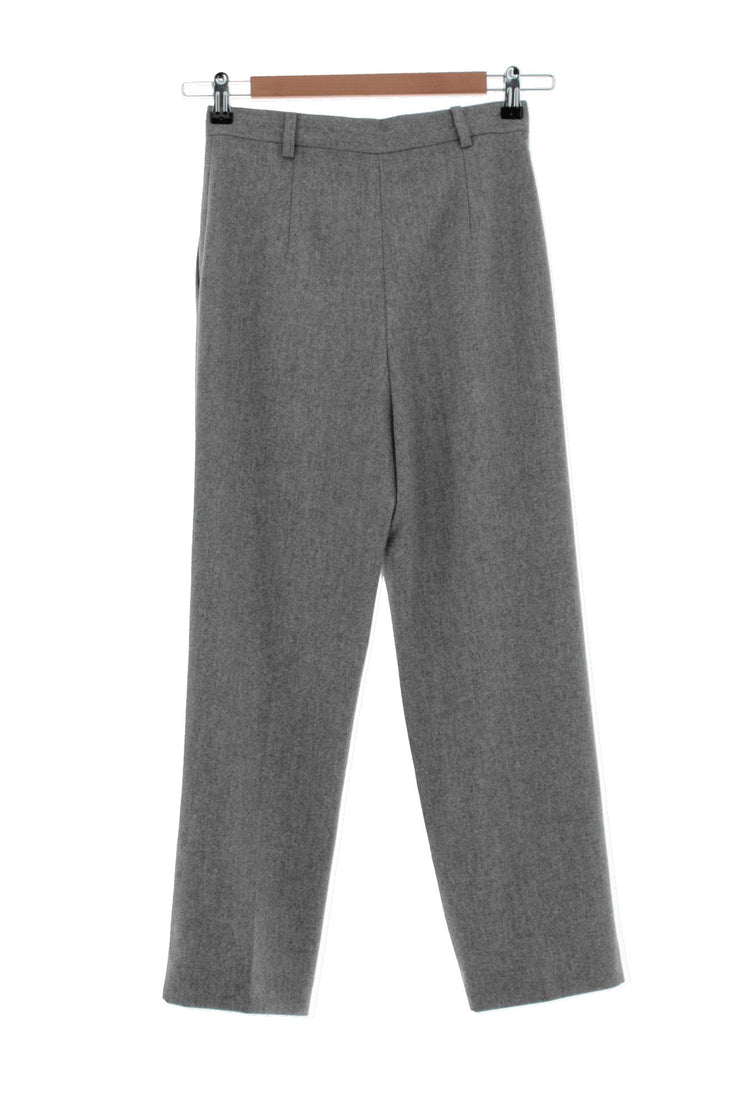 Pantalon droit en laine Harmony gris 100% laine. Taille 36.