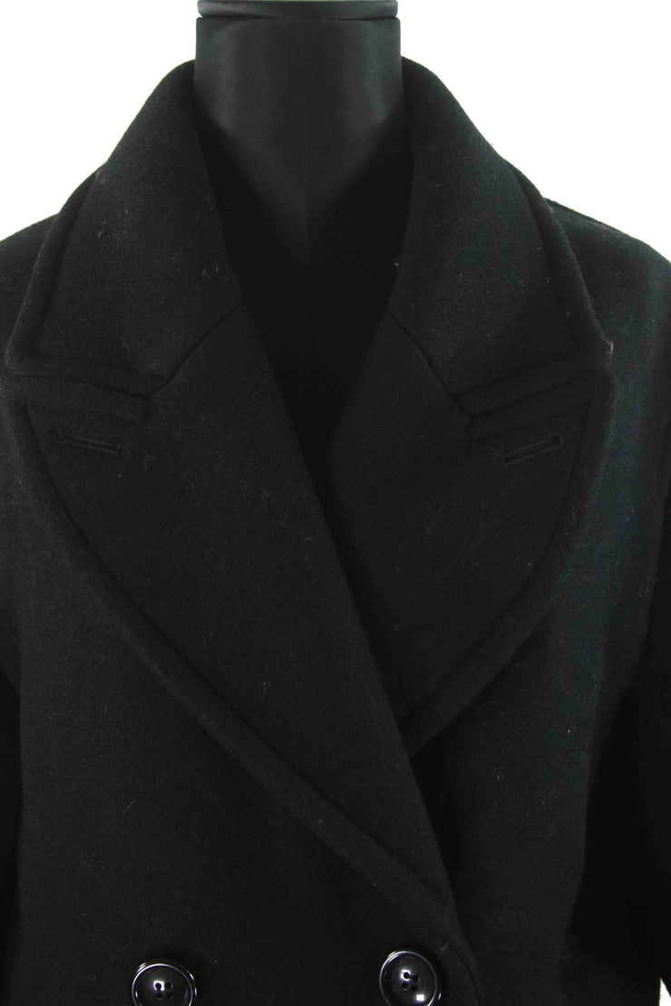 Manteau Ami noir 100% laine Taille 34