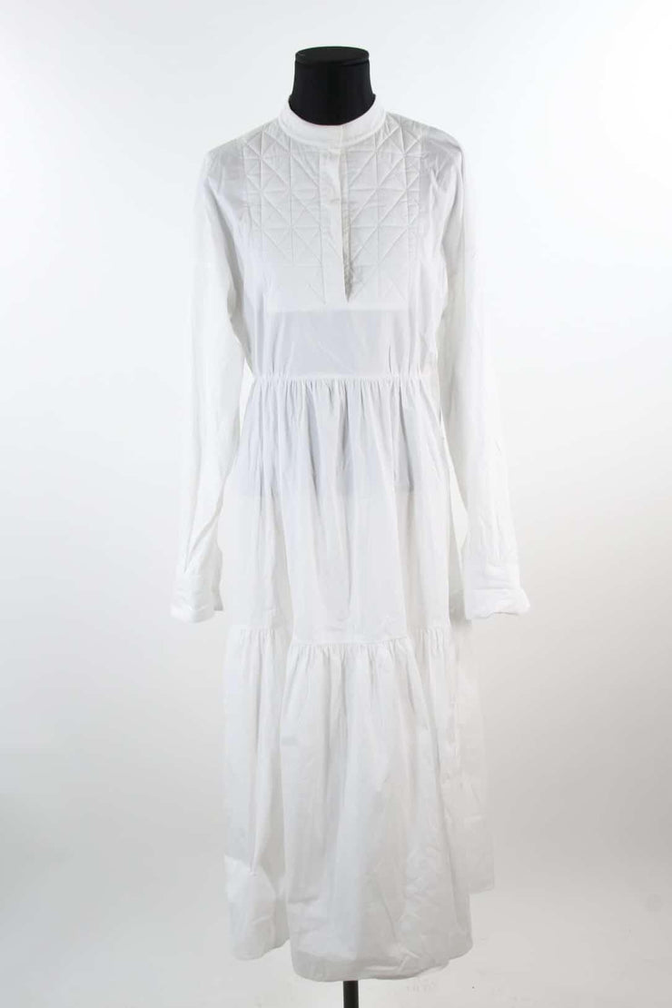 Robe Longchamp blanc 100% coton. Taille 36.