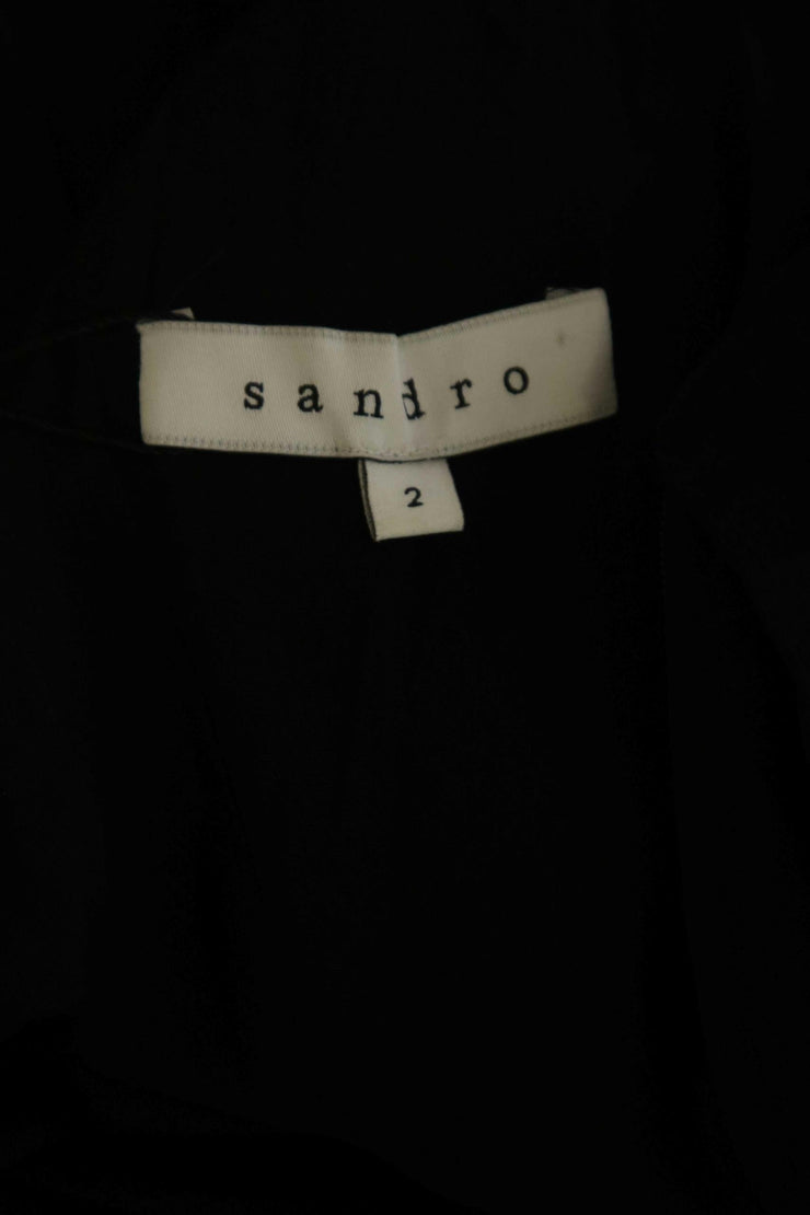 Robe noir Sandro viscose. Taille 38.