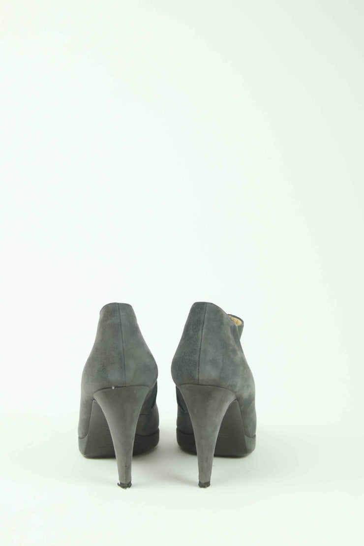 Yves Saint Laurent grijze leren laarzen 100% leer. Maat 40.