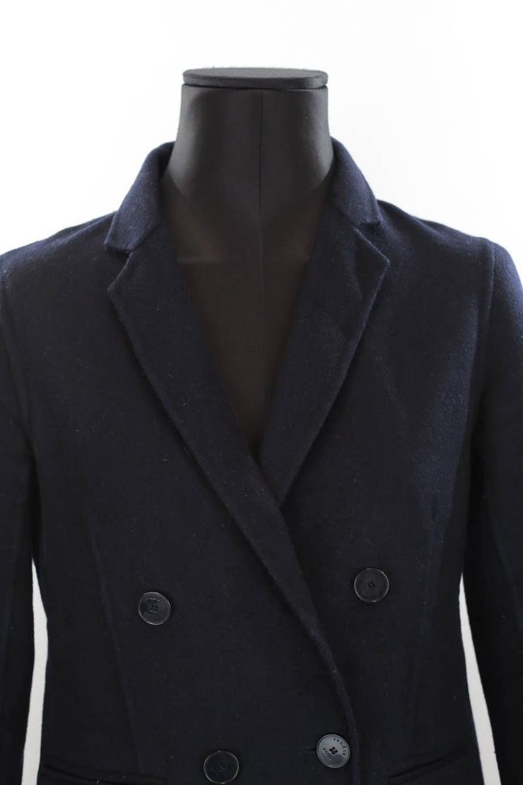 Trench-coat  Sandro bleu. Matière principale polyester. Taille 36.