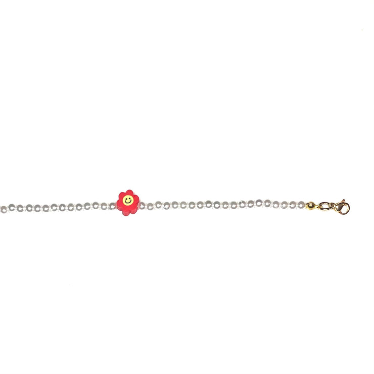 Bracelet "RED SMILE FLOWER"