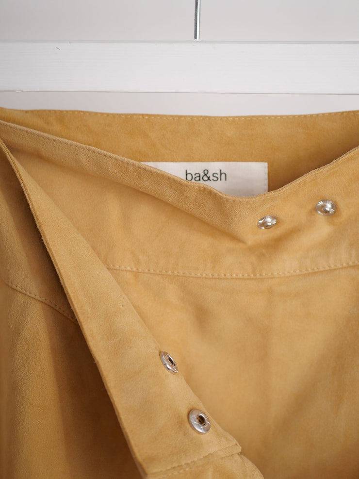 Jupe Longue Modèle Malica de la marque BA&SH pour femme  de taille XS/34  de couleur Moutarde en vente sur la friperie en ligne Circular Clothing Paris