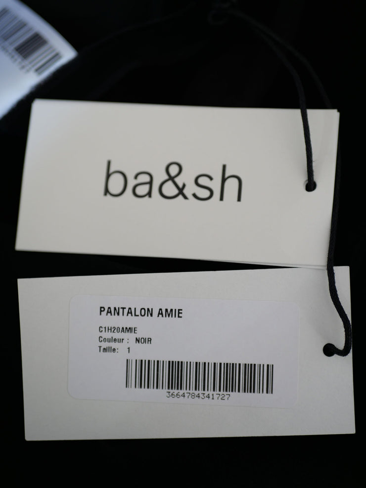 Pantalon à Pinces Modèle Amie de la marque BA&SH pour femme  de taille S/36 de couleur Noir en vente sur la friperie en ligne Circular Clothing Paris