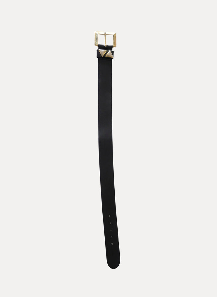 Ceinture large noir cuir lisse de la marque VINTAGE pour femme de taille T0 de couleur Noir en vente sur la friperie en ligne Circular Clothing Paris
