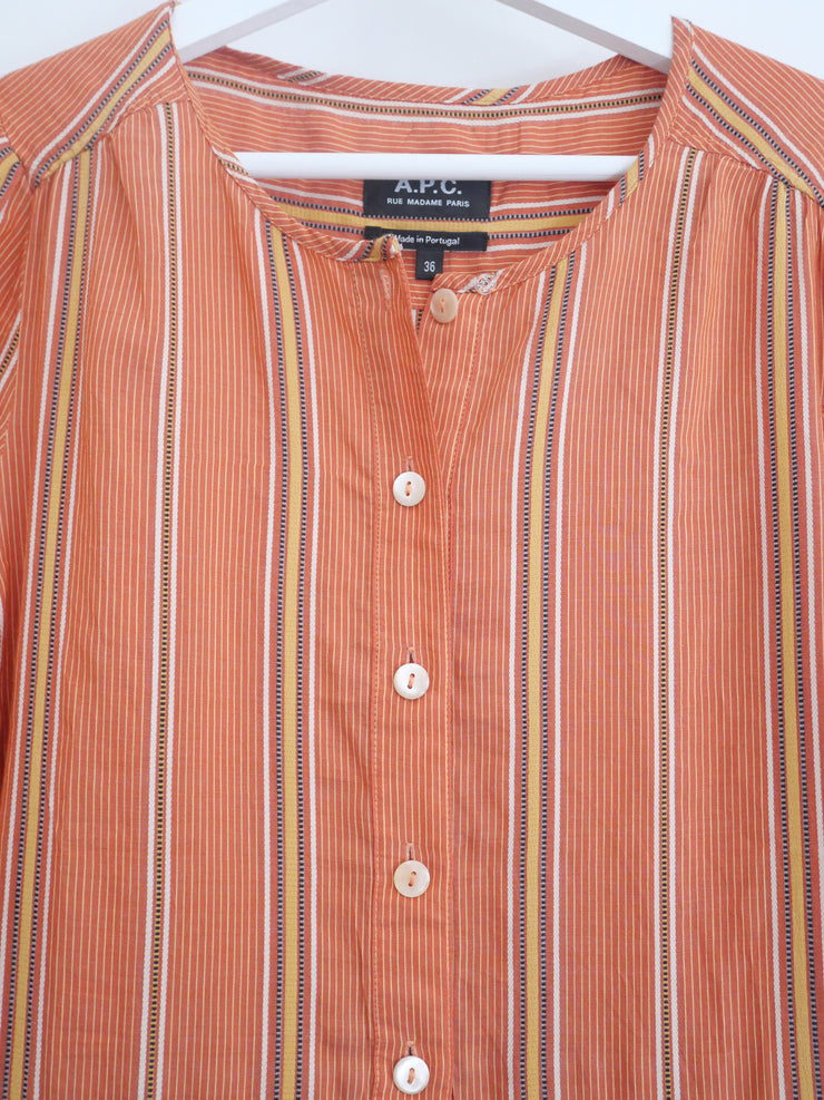 Robe légère en coton avec ceinture assortie Orange S/36