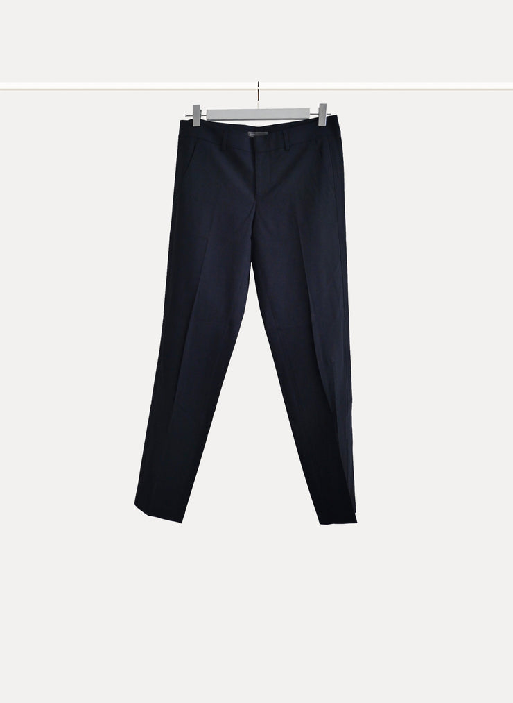 Pantalon de costume de la marque VINTAGE pour femme de taille M/38 de couleur Bleu, Noir en vente en ligne sur Circular Clothing Paris