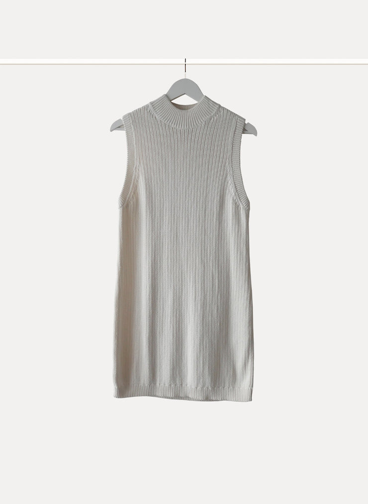 Robe sans manche en coton de la marque & OTHER STORIES pour femme de taille XS/34 de couleur Blanc en vente en ligne sur Circular Clothing Paris