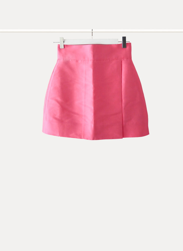 Jupe Ronna Sculptural Silk Blend Mini Skirt de la marque SKRT LABEL pour femme de taille S/36 de couleur Rose en vente en ligne sur Circular Clothing Paris