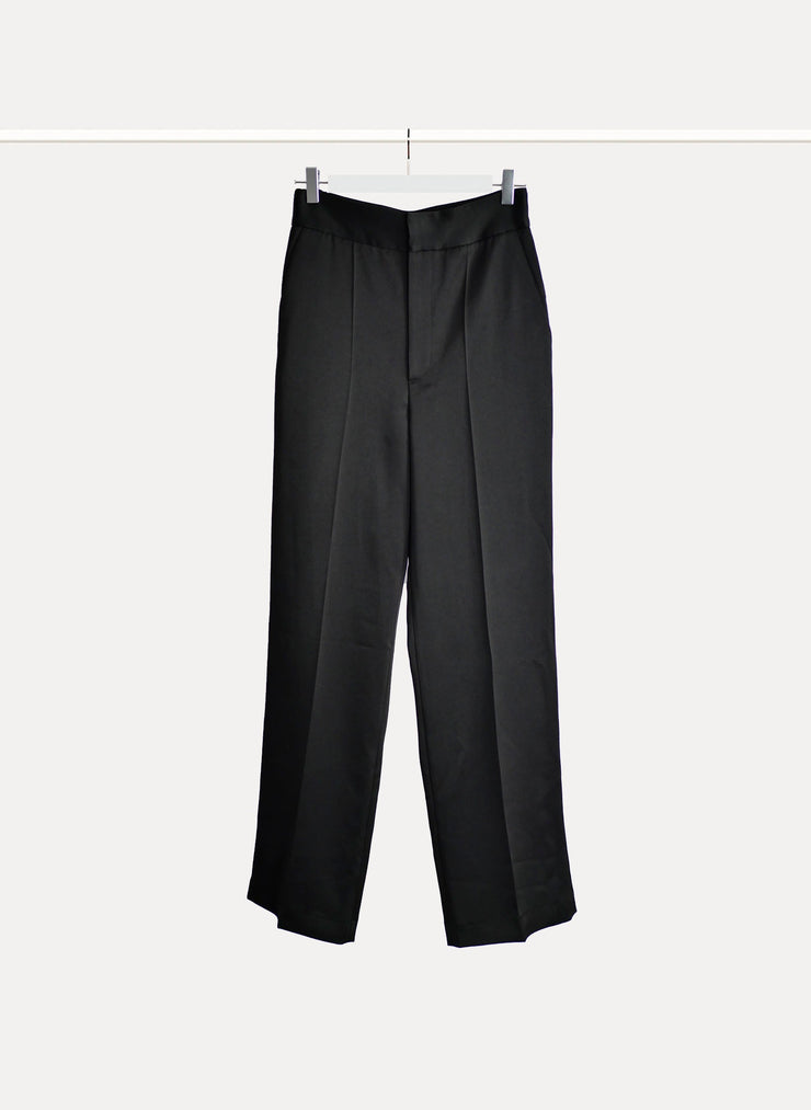 Pantalon à Pinces Modèle Amie de la marque BA&SH pour femme  de taille S/36 de couleur Noir en vente sur la friperie en ligne Circular Clothing Paris