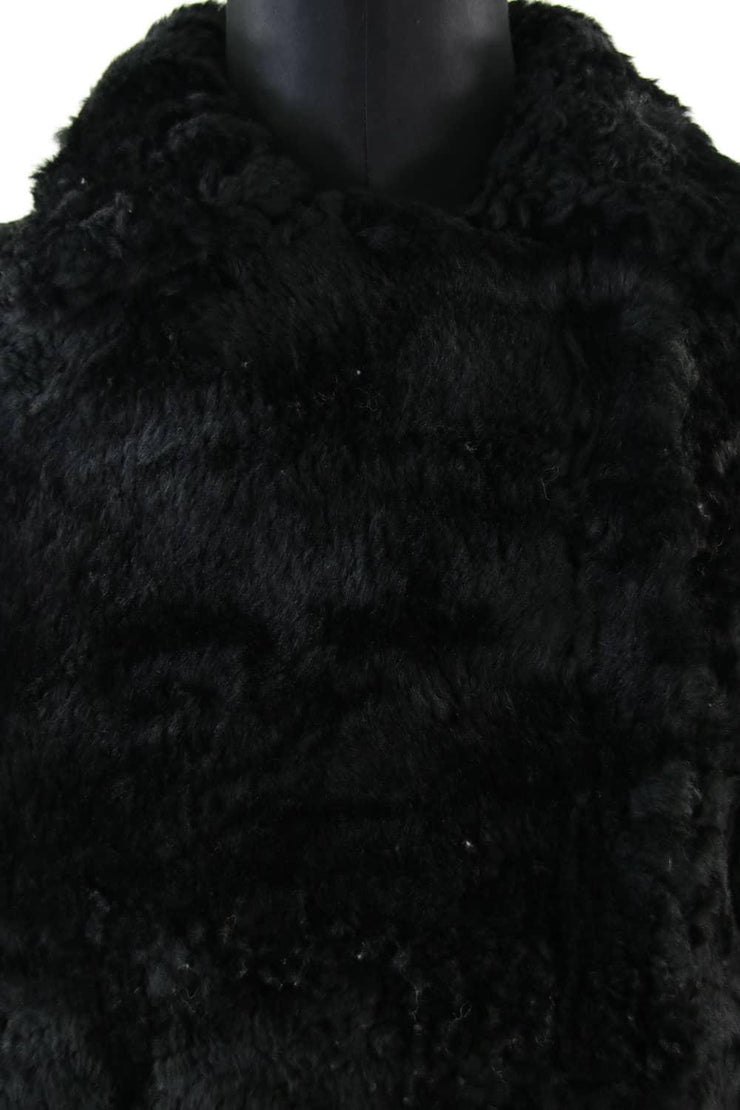 Manteau Sandro noir 100% cuir Taille 36