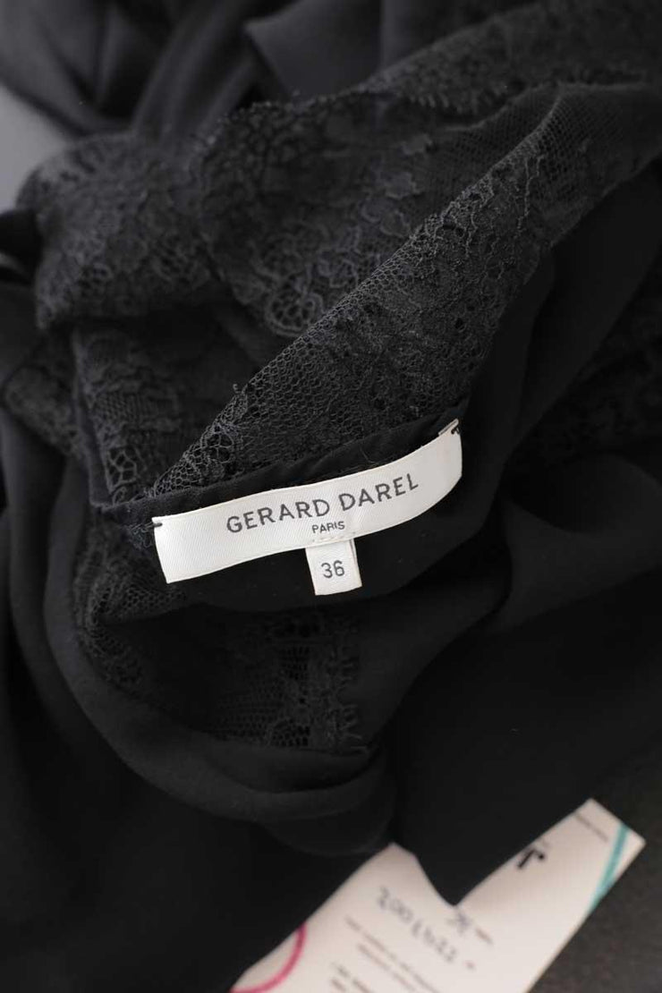 Robe Gerard Darel noir. Matière principale polyester. Taille 36.