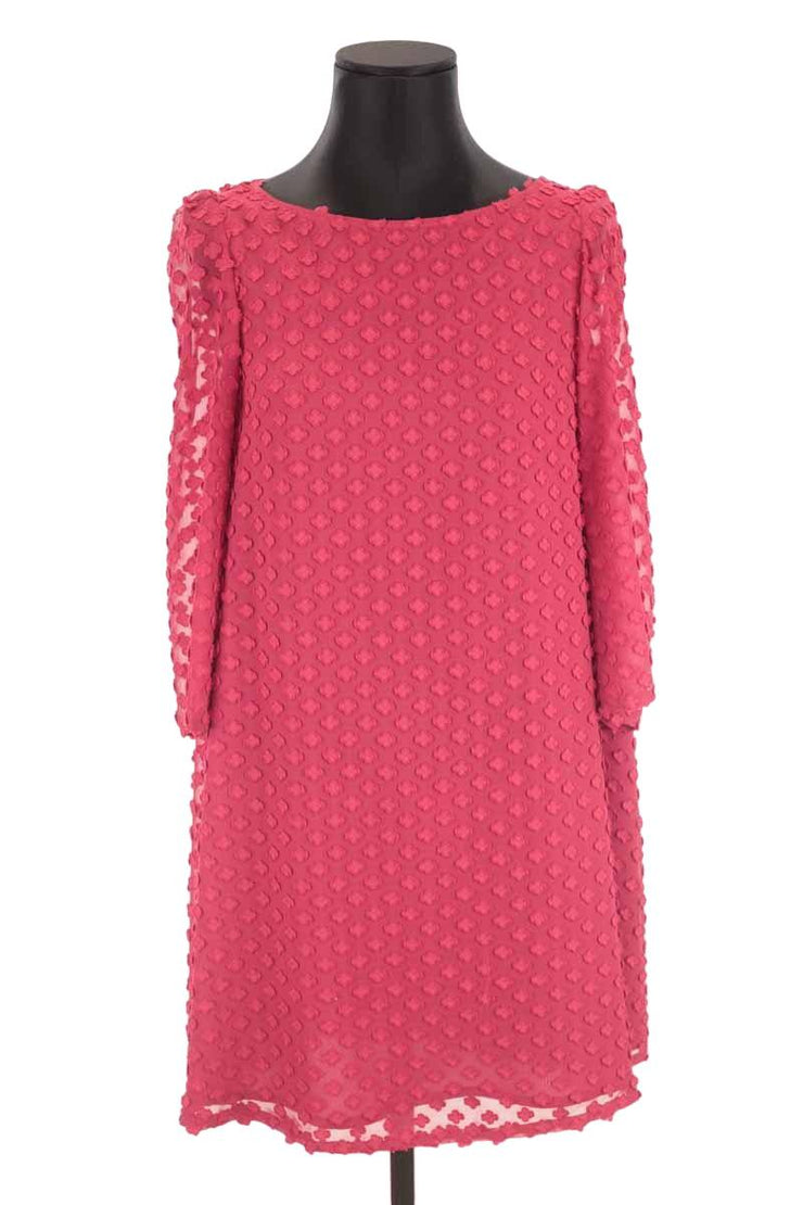 Robe Claudie Pierlot rouge. Matière principale polyester. Taille 34.