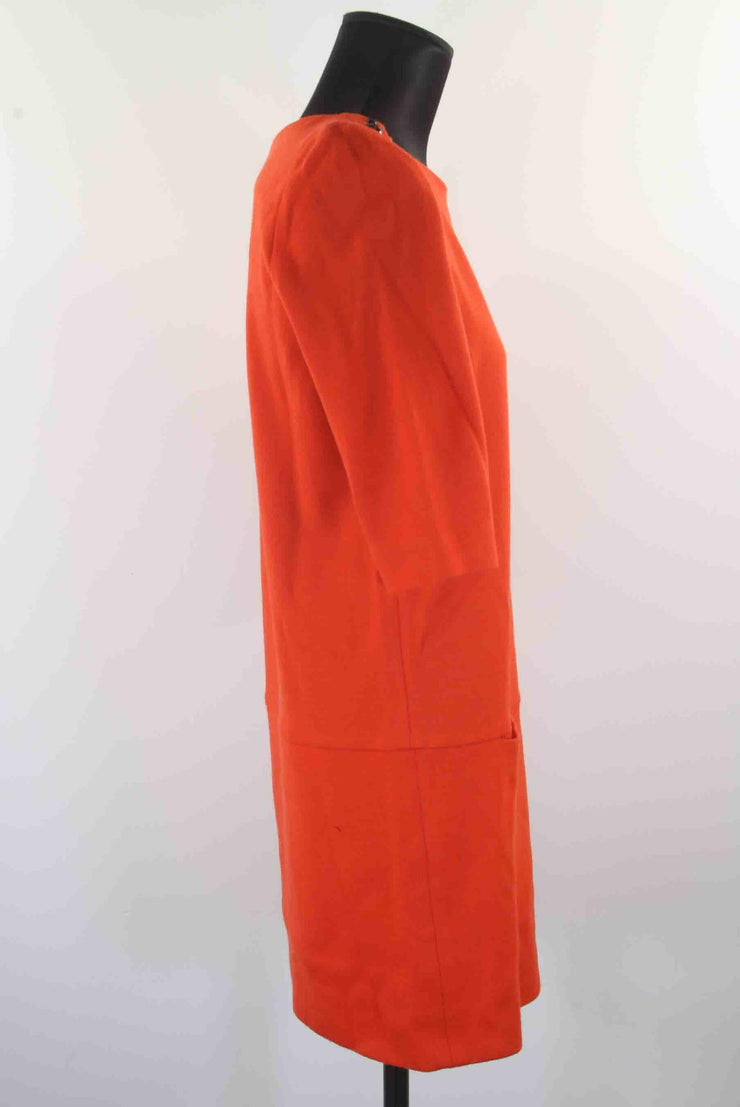 Robe Maje orange 100% laine M/38