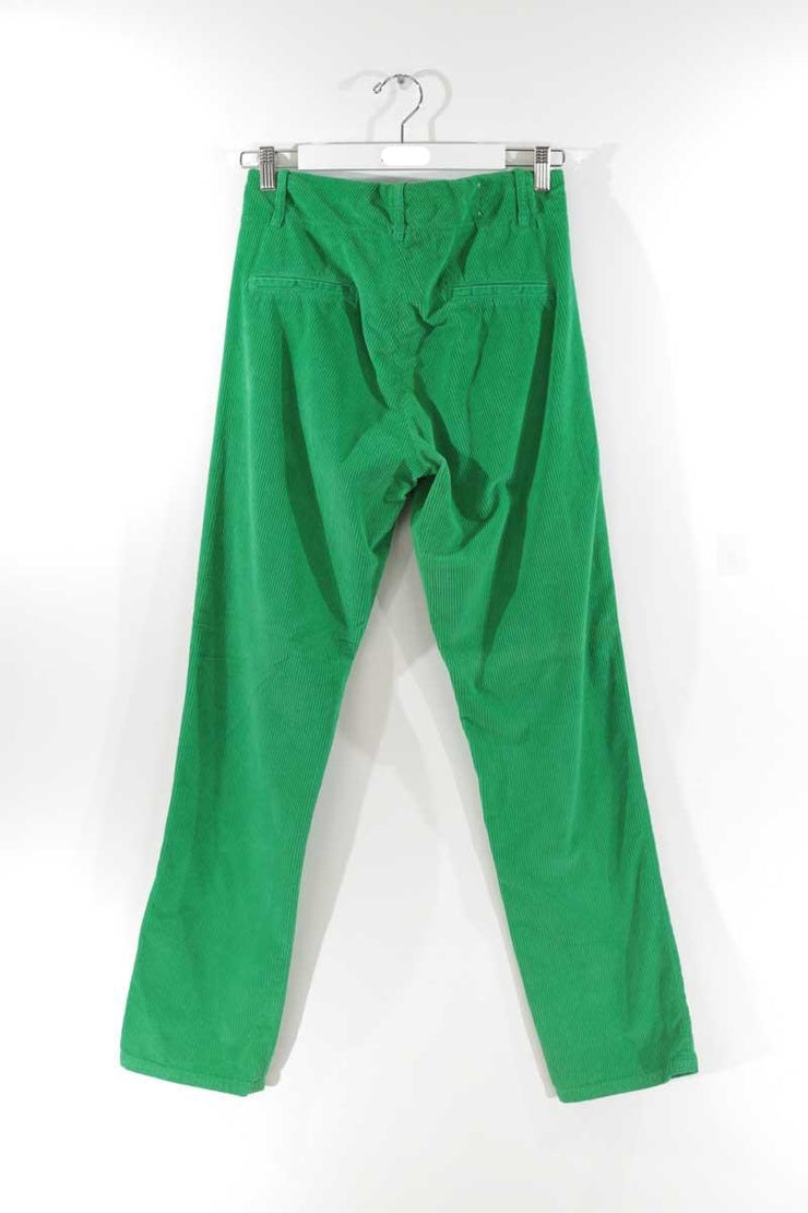 Pantalon droit Leon & Harper vert. Matière principale coton. Taille 36.