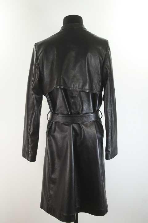 Trench-coat Tania Valenti noir 100% cuir L/40
