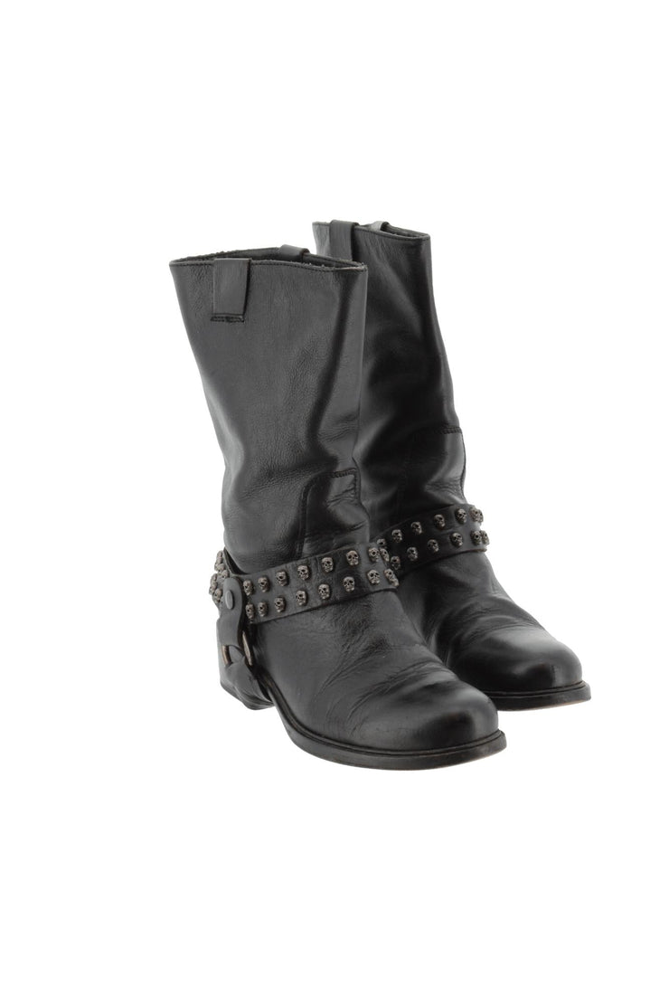 Boots Zadig & Voltaire noir 100% cuir T38