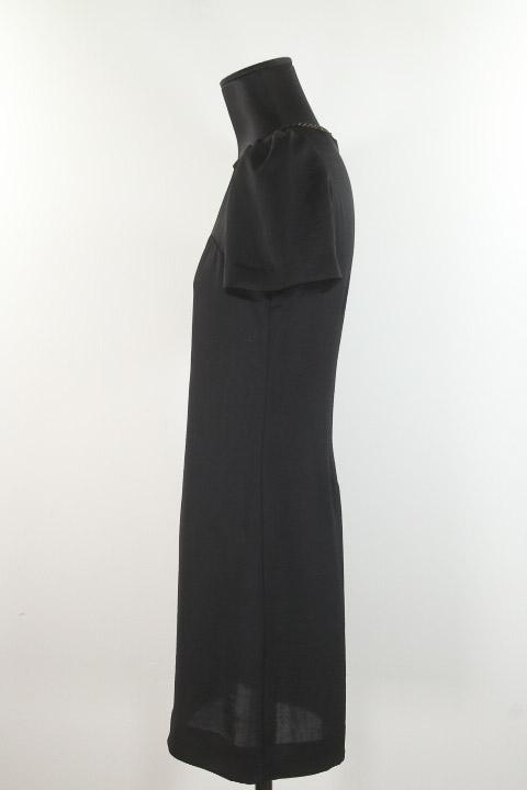 Robe Maje noir. 100% polyester. Taille 36.